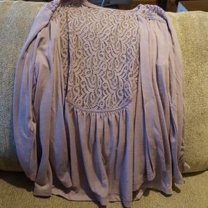 Cardigan with open lace back